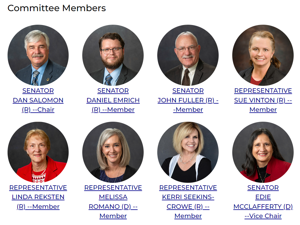 Education Interim Committee Members