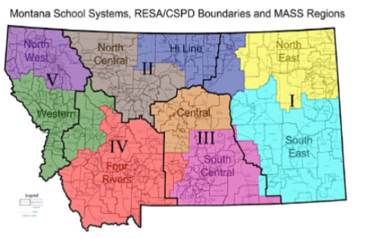 RESA and MASS Regions Boundary Map