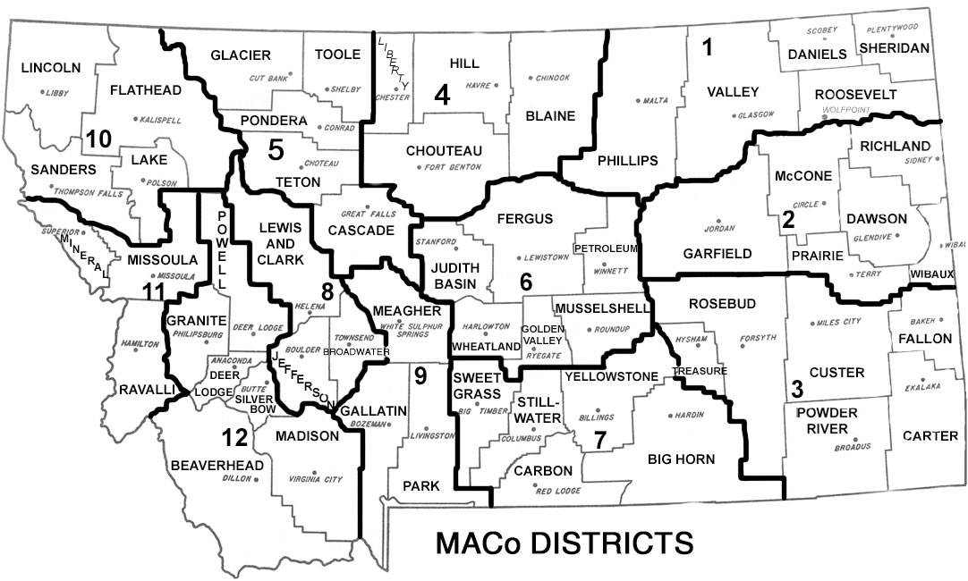 Montana Association of Counties Map
