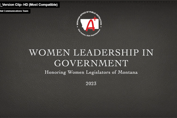 Women Leadership in Government: Honoring Women Legislators in Montana 2023