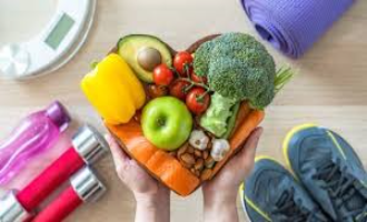 Child holding healthy food