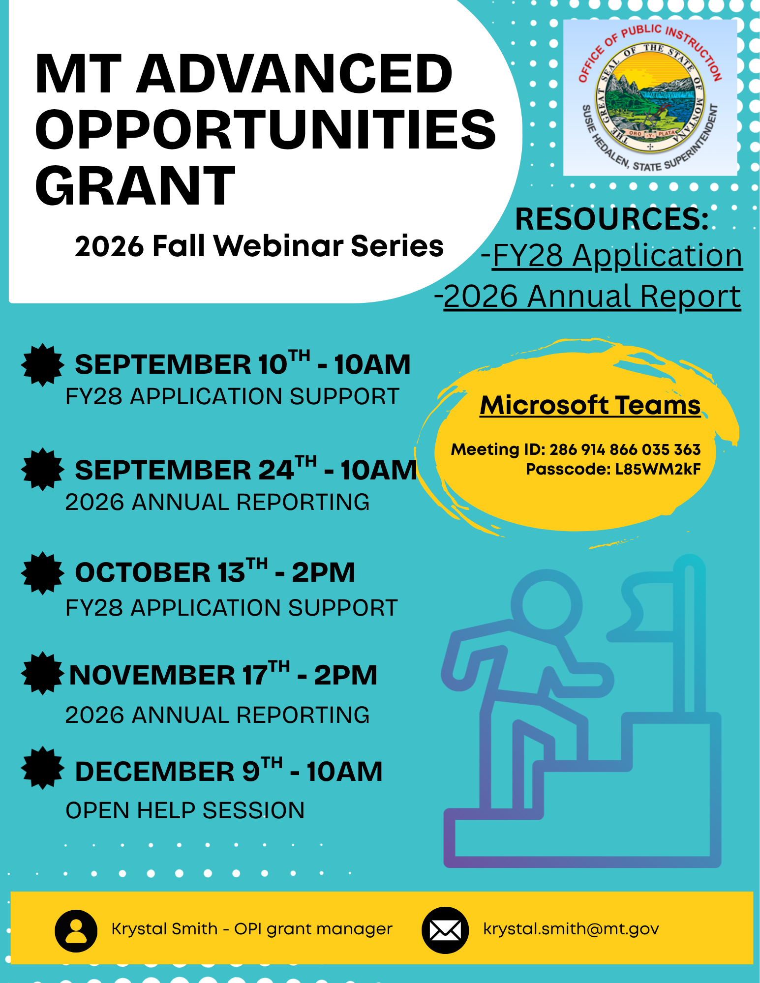 Montana Opportunity Grant Information Poster