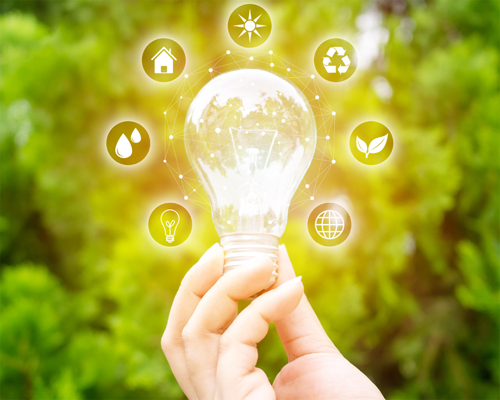 Glowing light bulb