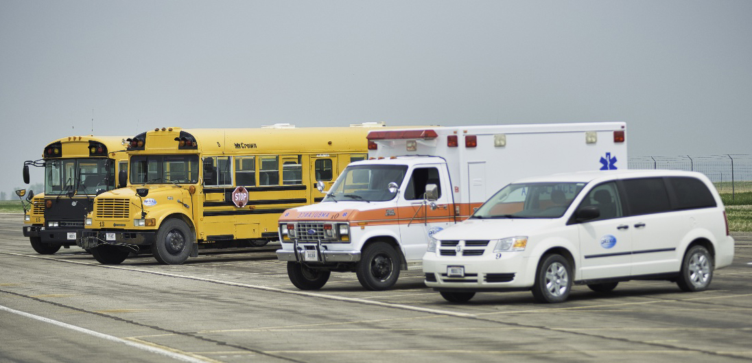 buses and emergency vehicles 