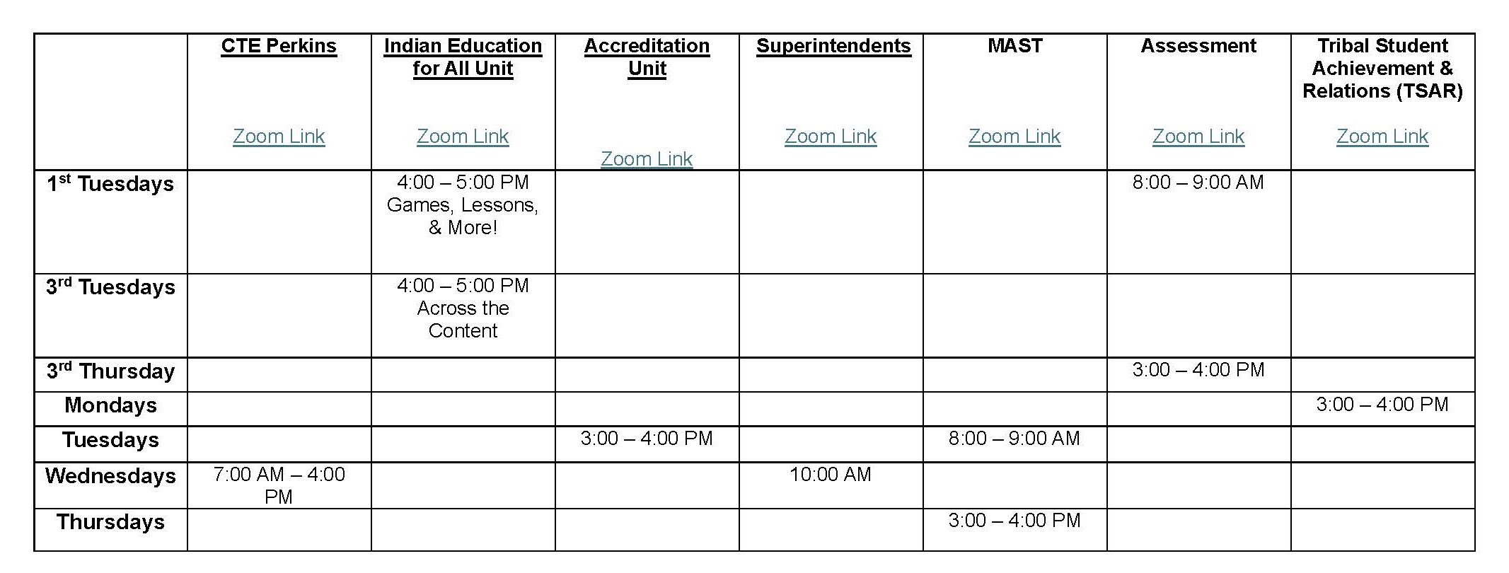 OPI Reocurring Office Hours: Open Image Link to View Details