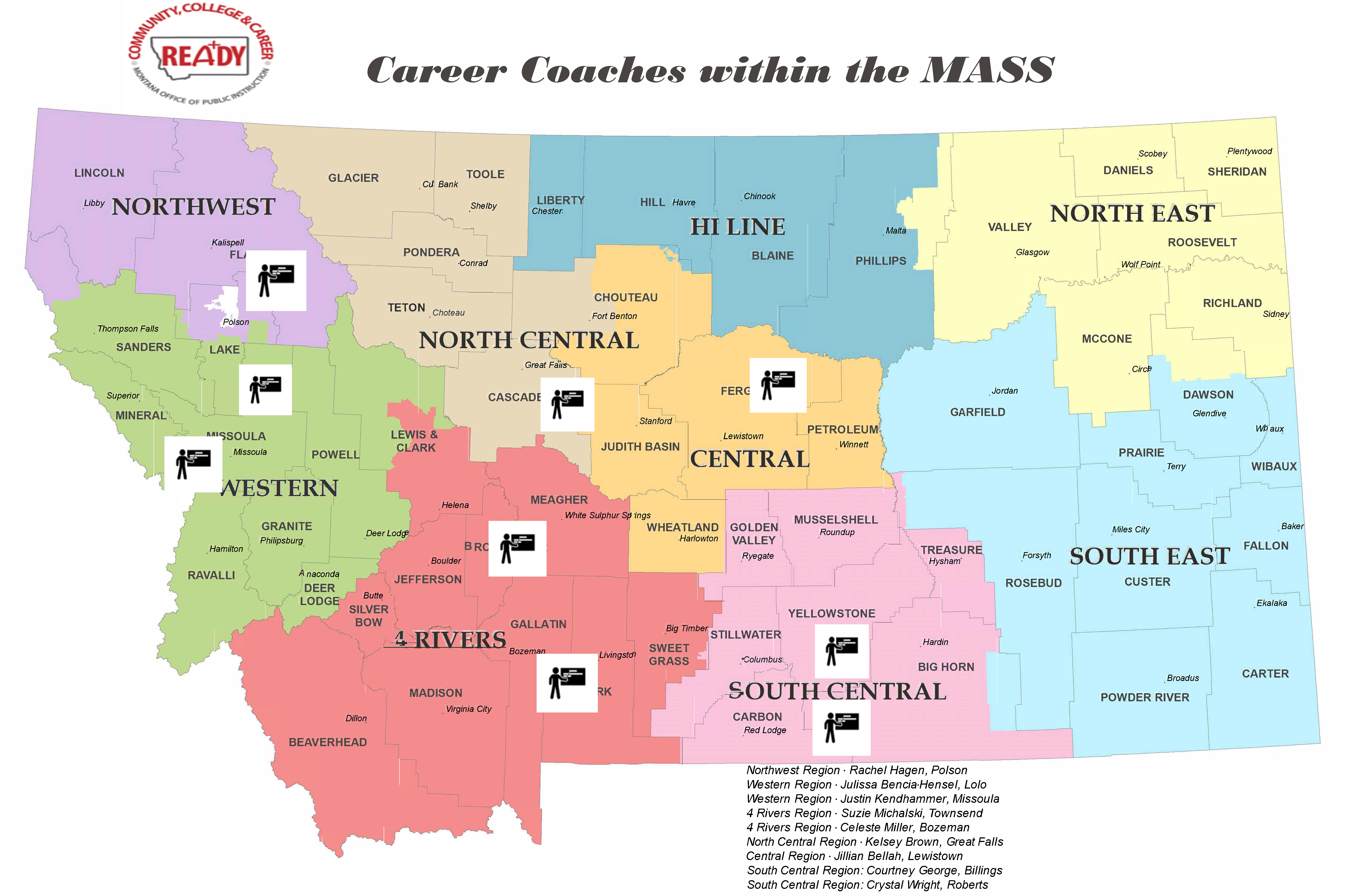 Regional Career Coach Map