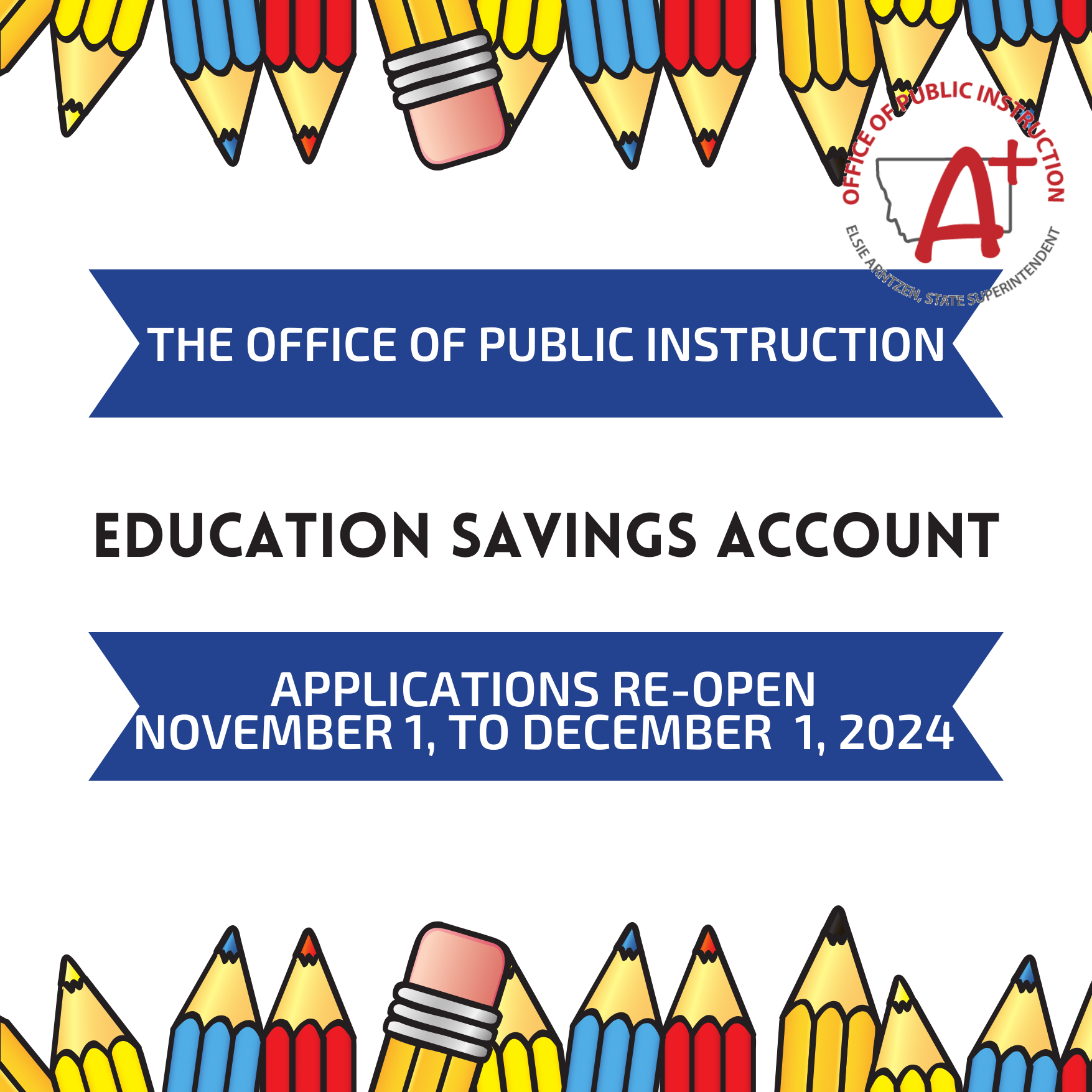 Education Savings Account: Applications Re-Open Nov. 1 to Dec. 1, 2024